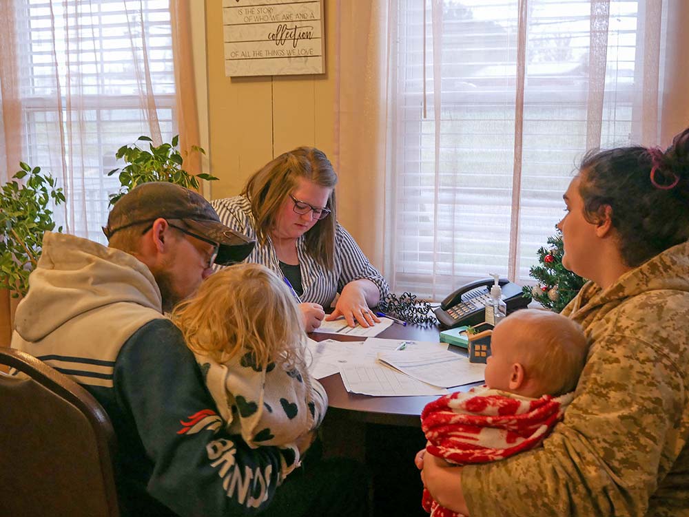 Jami counseling with clients.