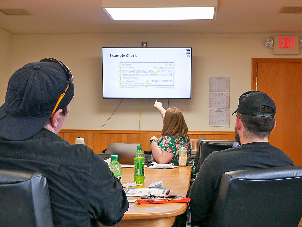 Jami presenting homebuyer education information.